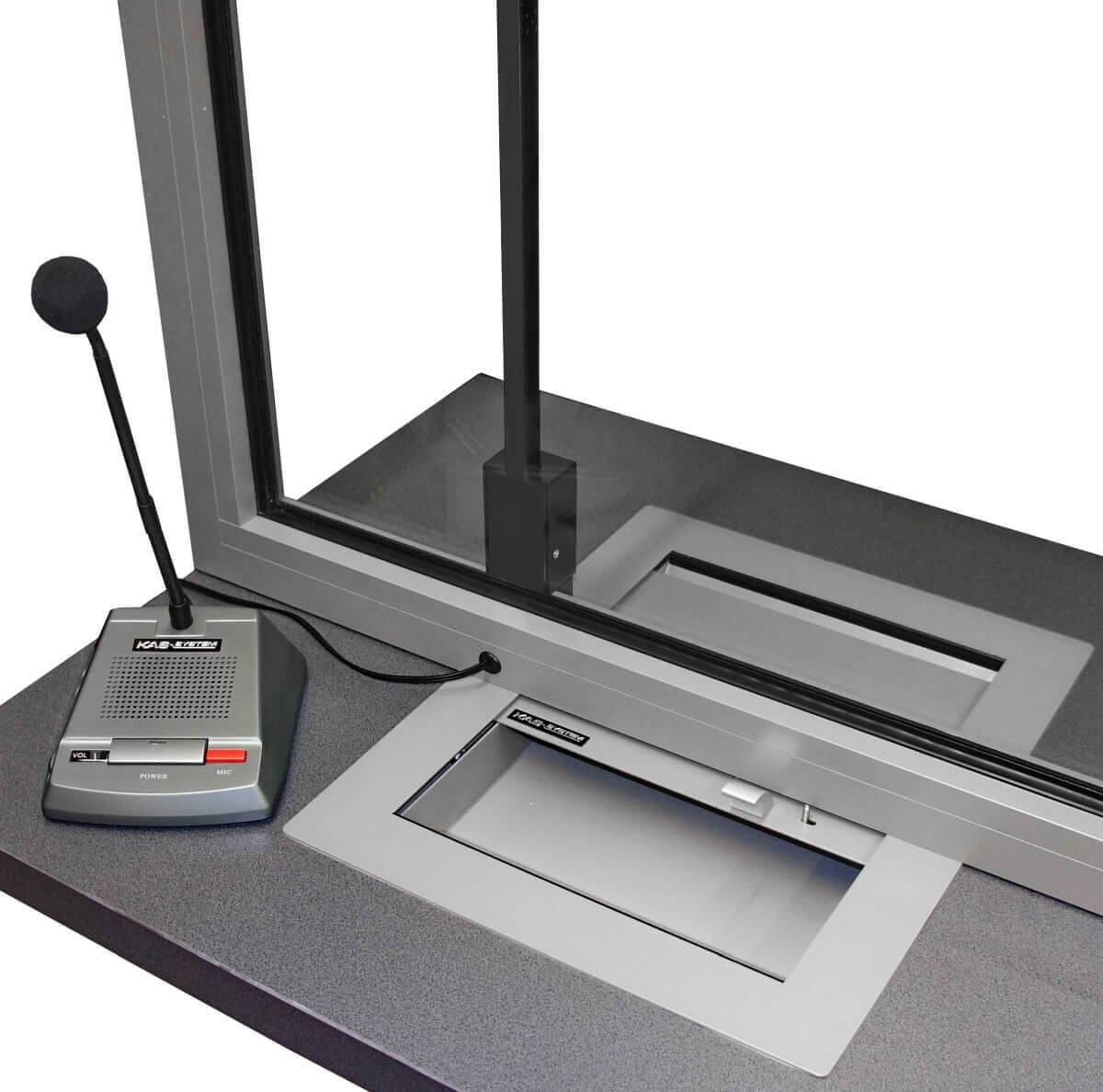 kas-system.pl okno podawcze z podajnikiem kasowym z pokrywą przesuwaną