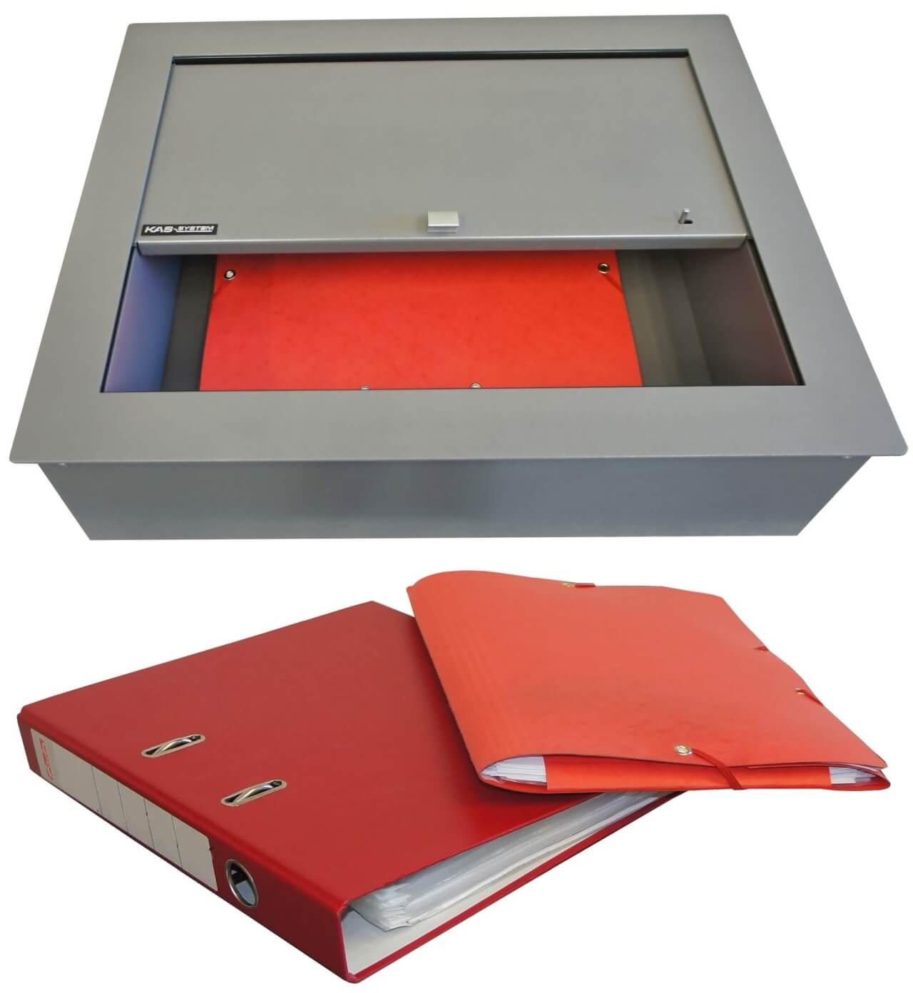 kas-system.pl podajnik na dokumenty w teczce i segregatorze z przesuwną pokrywką IB-pk8m podajnik głęboki