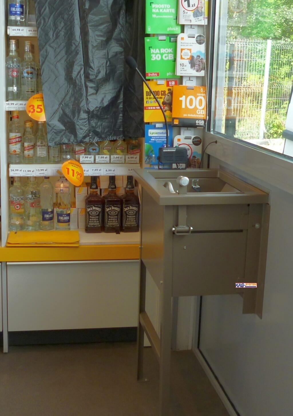 kas-system.pl szuflada dla stacji paliw MOL zamiast okienka