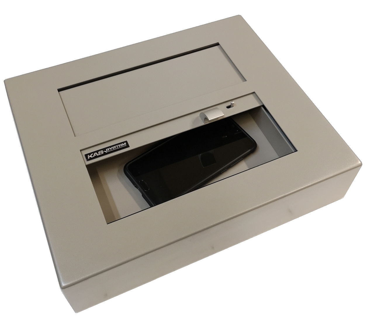 kas-system.pl podajnik z pokrywą na blat umożliwia deponowanie telefonu kluczy i innych przedmiotów